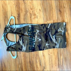 Savage barbell cross back tank top